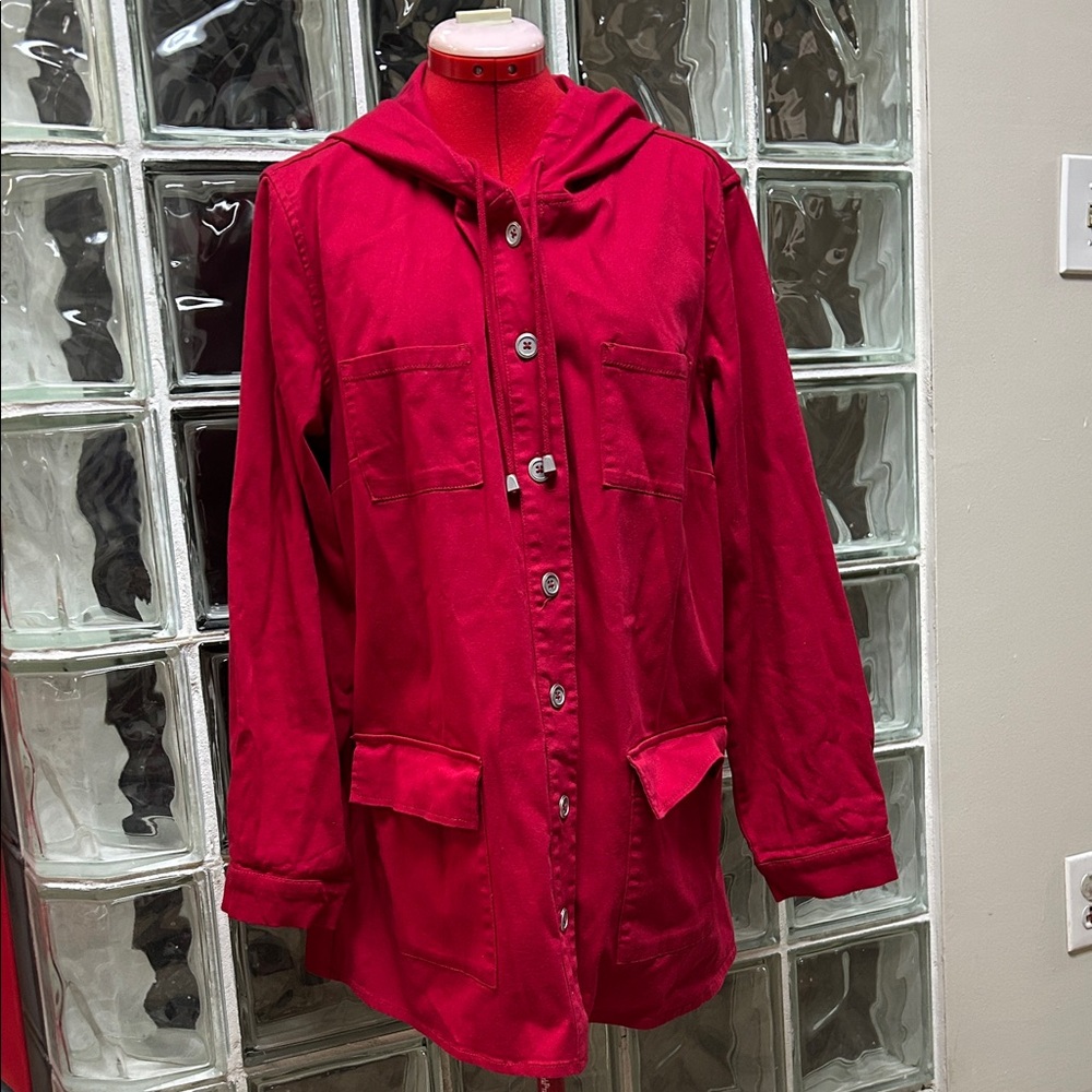 Red Hooded Women's Jacket